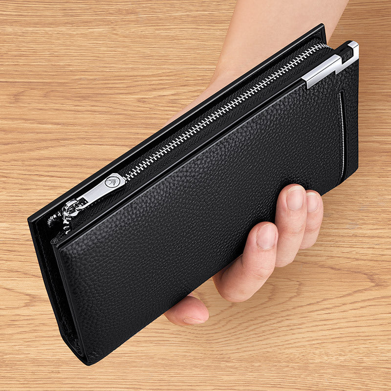 Men's Paul Long Genuine Leather Large Capacity Card Holder