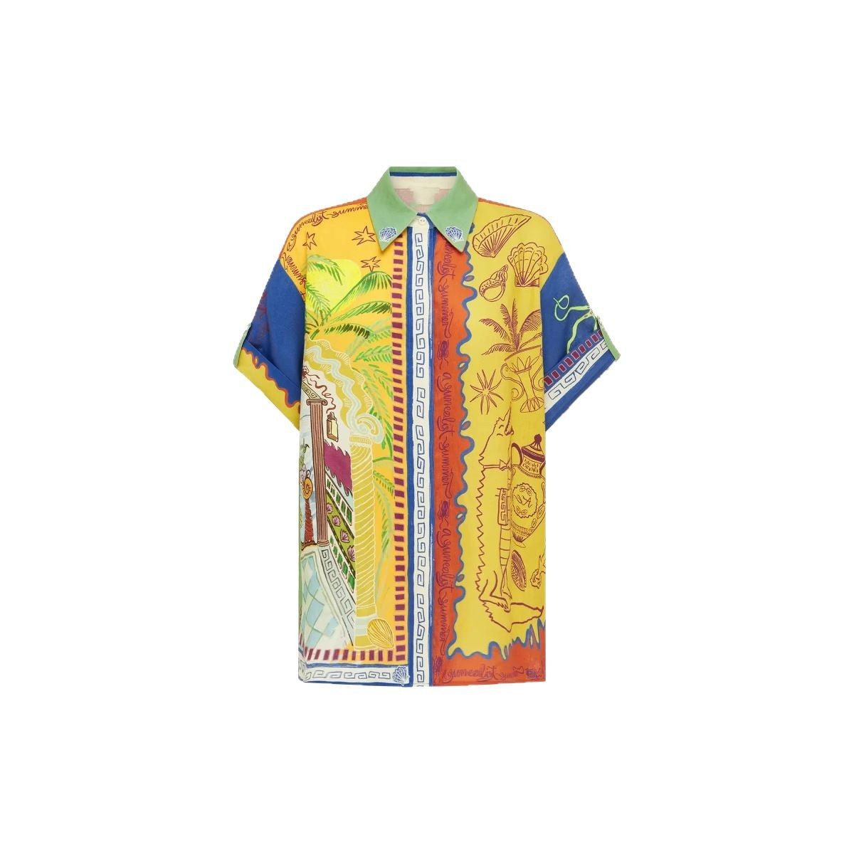Fashion Personalized Printed Sleeve Vacation Leisure Suits