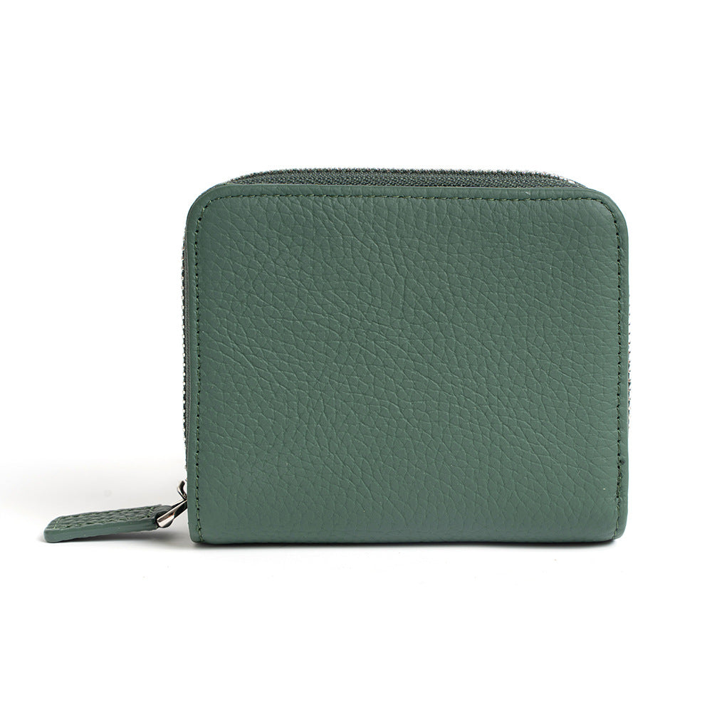 Women's Leather Multiple Slots Expanding Cowhide Large Ladies Wallets