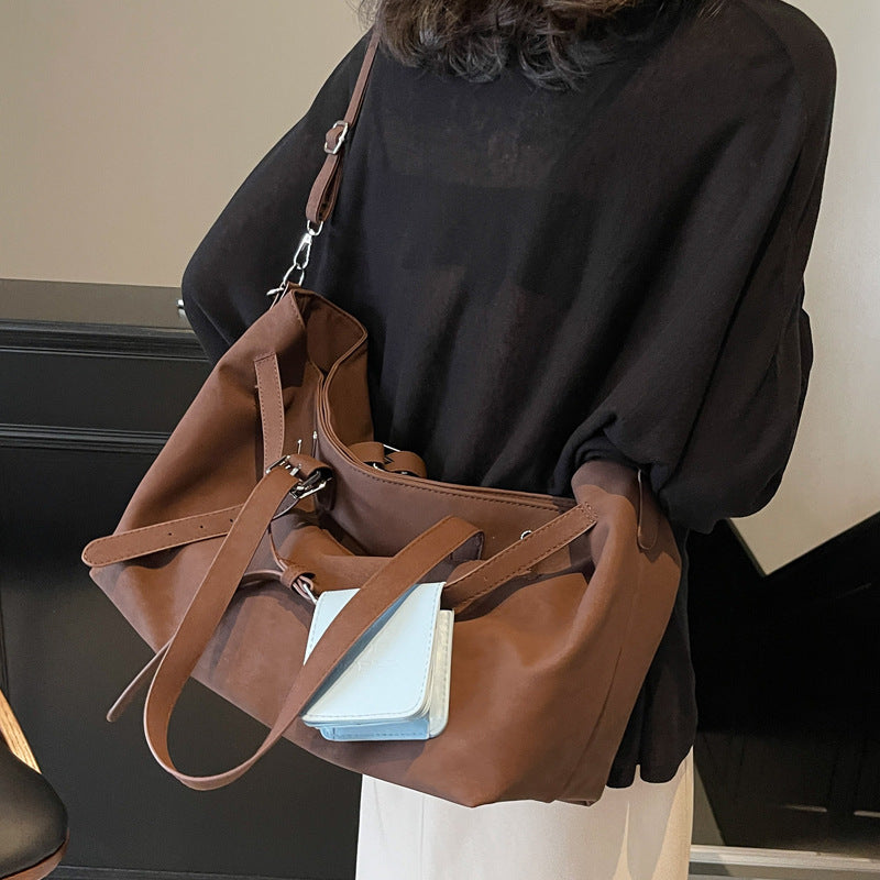 Women's Retro Large Capacity Fashion Korean Style Shoulder Bags