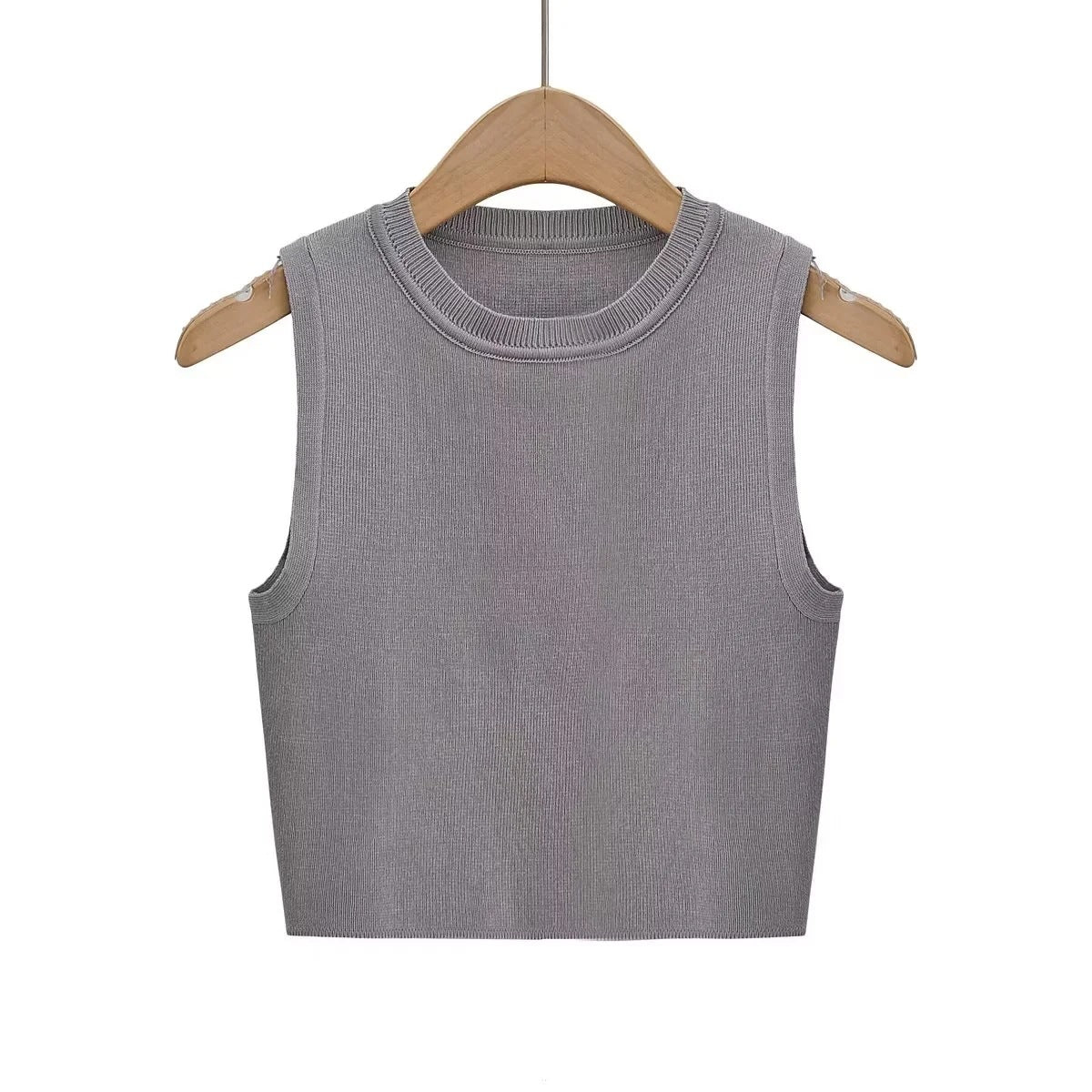Women's Summer Sleeveless Elastic Knitted For Tops