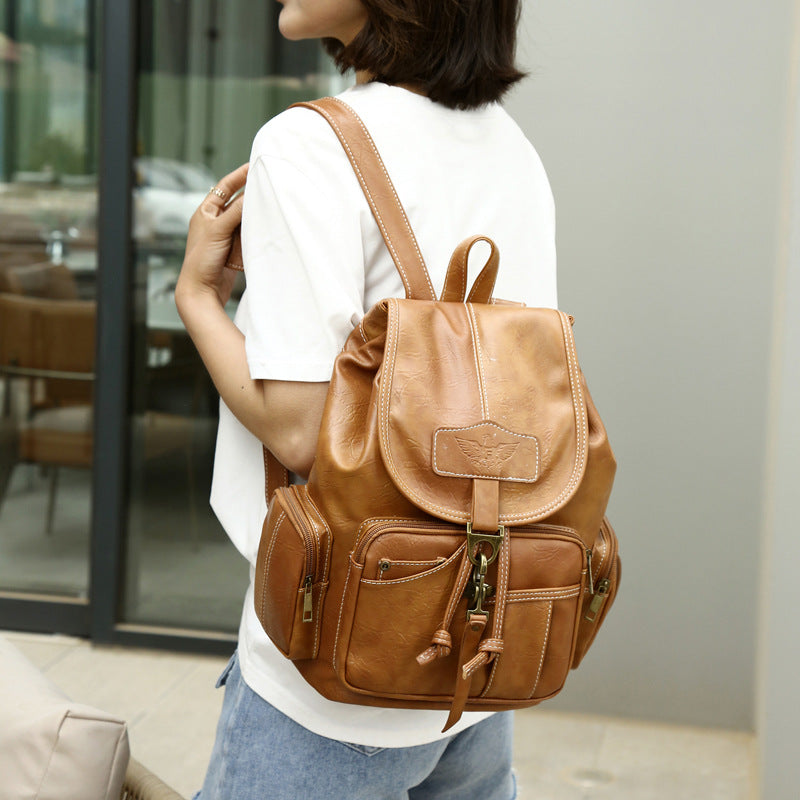 Women's Vintage Fashion Trendy Hook Large Capacity Backpacks