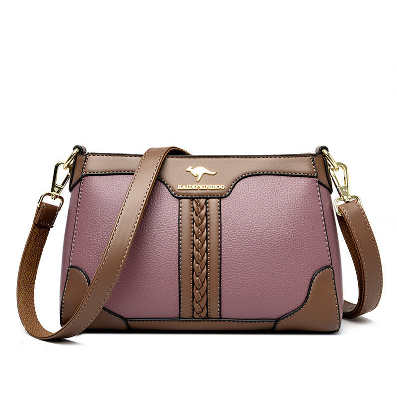 Women's Trendy Fashion Color Contrast Mother Bags
