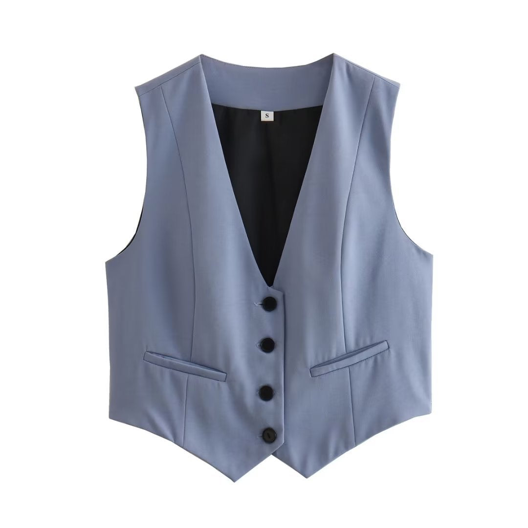 Women's Color Summer Casual Slim Sleeveless For Vests