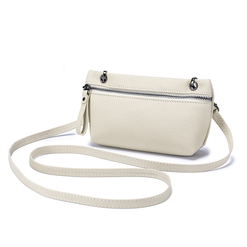 Women's Underarm First Layer Cowhide Leather Trendy Shoulder Bags