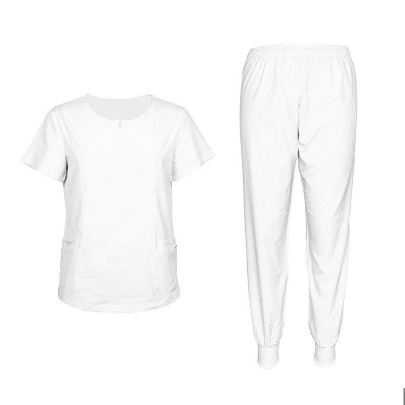 Split Sleeve Beauty Salon Care Work Uniform