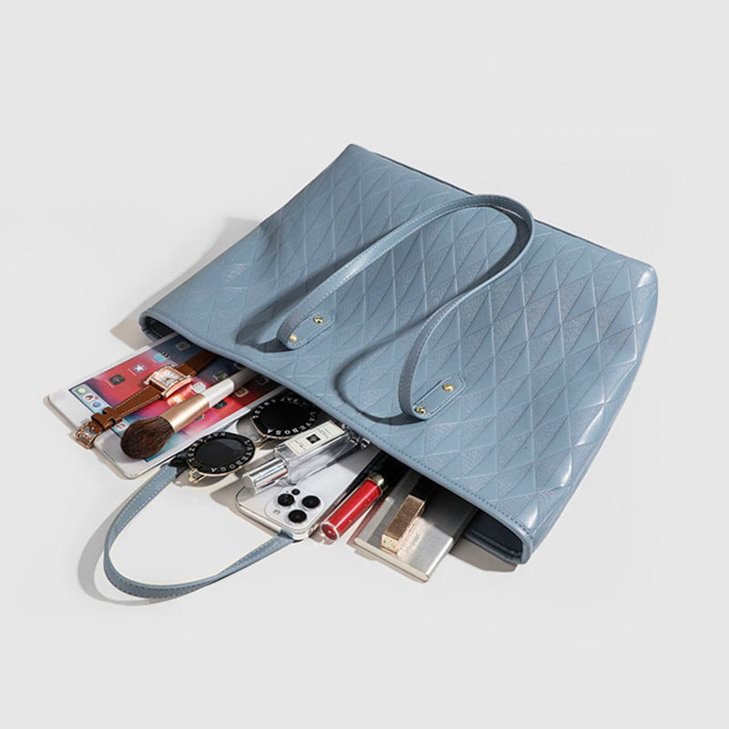 Women's Large Capacity Commuter High-grade Fashion Rhombus Tote Bags