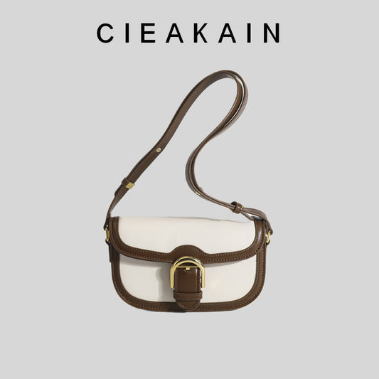 Women's Saddle Korean Retro Design French Shoulder Bags