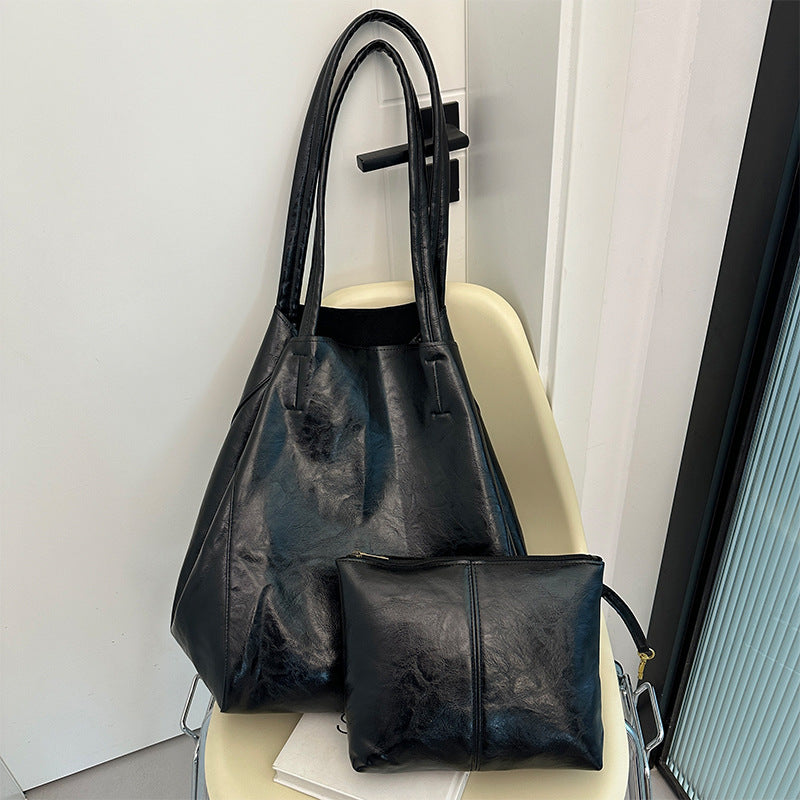 Women's Slouchy Large Capacity Totes Leather Tote Bags