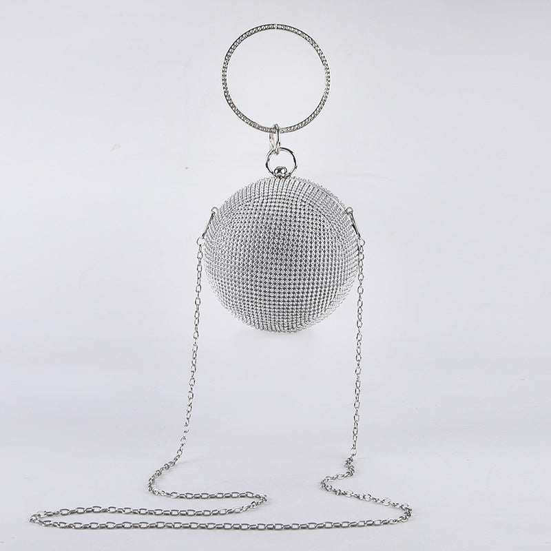 Round Ball Dinner Gold Sier Chain Evening Bags