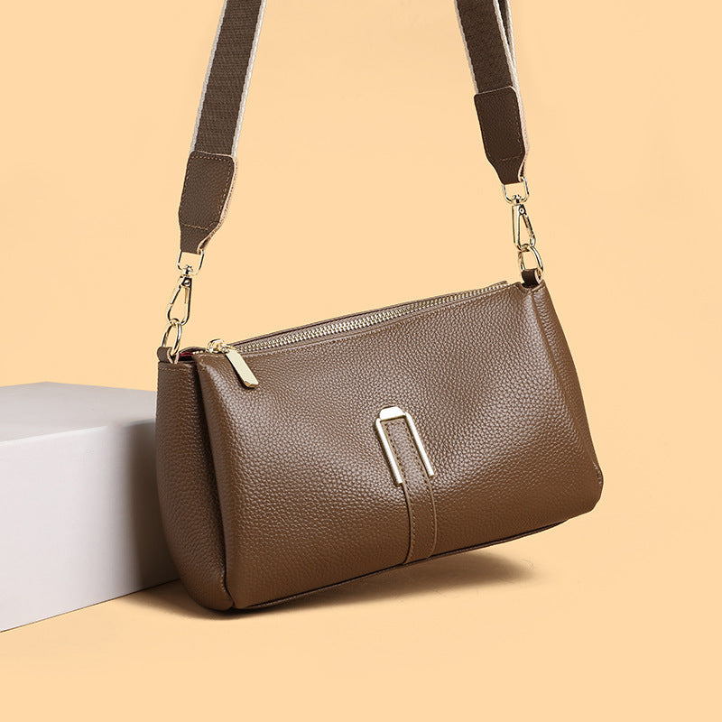 Women's Simple Fashion Cattlehide Elegant First Layer Shoulder Bags