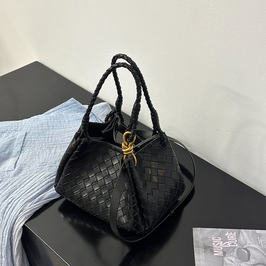 Women's Retro Fashion Personality Trendy Woven Textured Small Square Bags