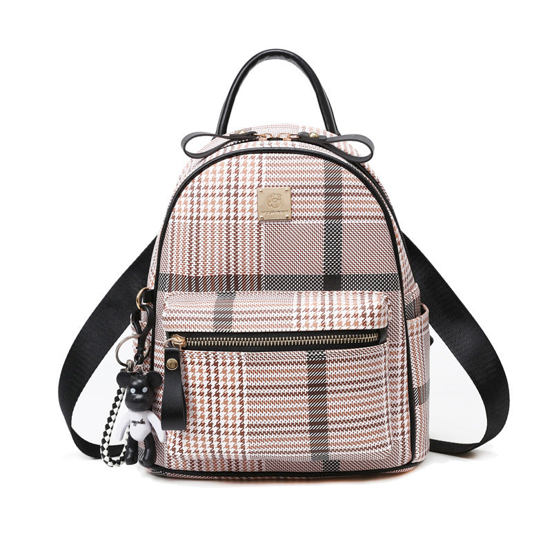 Women's Korean Fashionable Large Capacity Plaid Mom Shoulder Bags