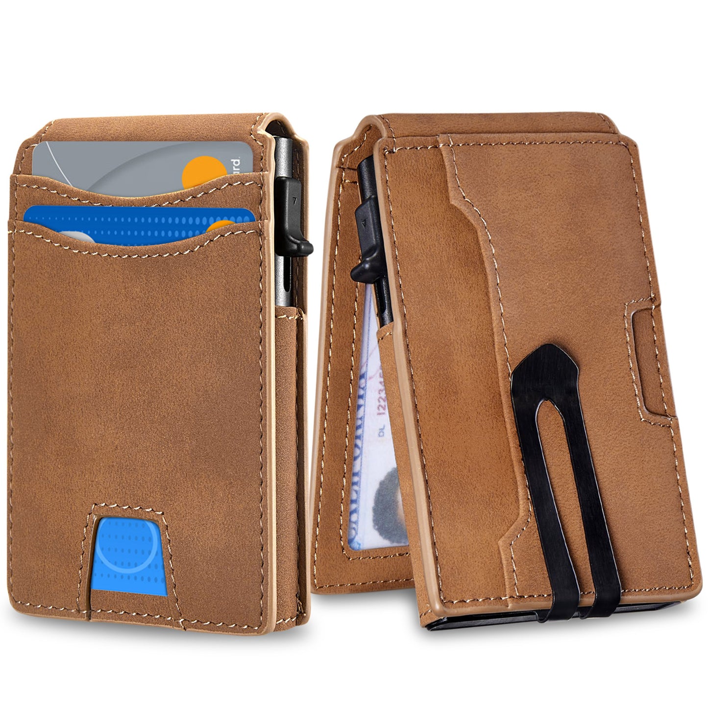 Men's Business Simple Swiping Vertical Flip Credit Men's Wallets
