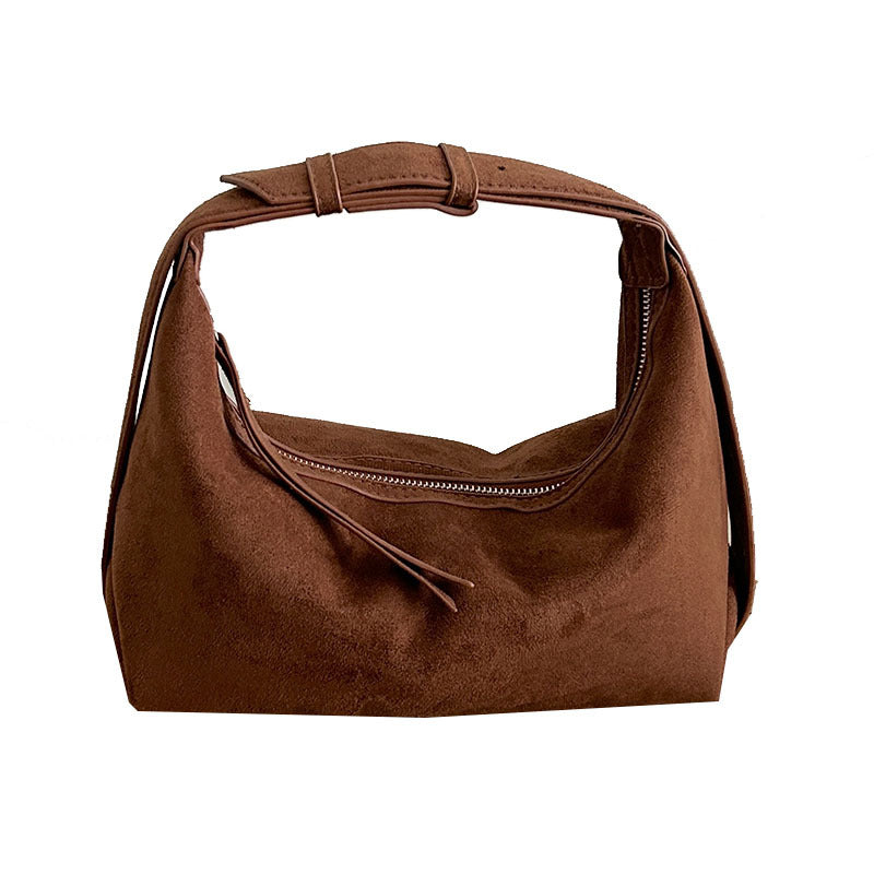 Women's Retro Oil Wax Skin Underarm Design Armpit Bags