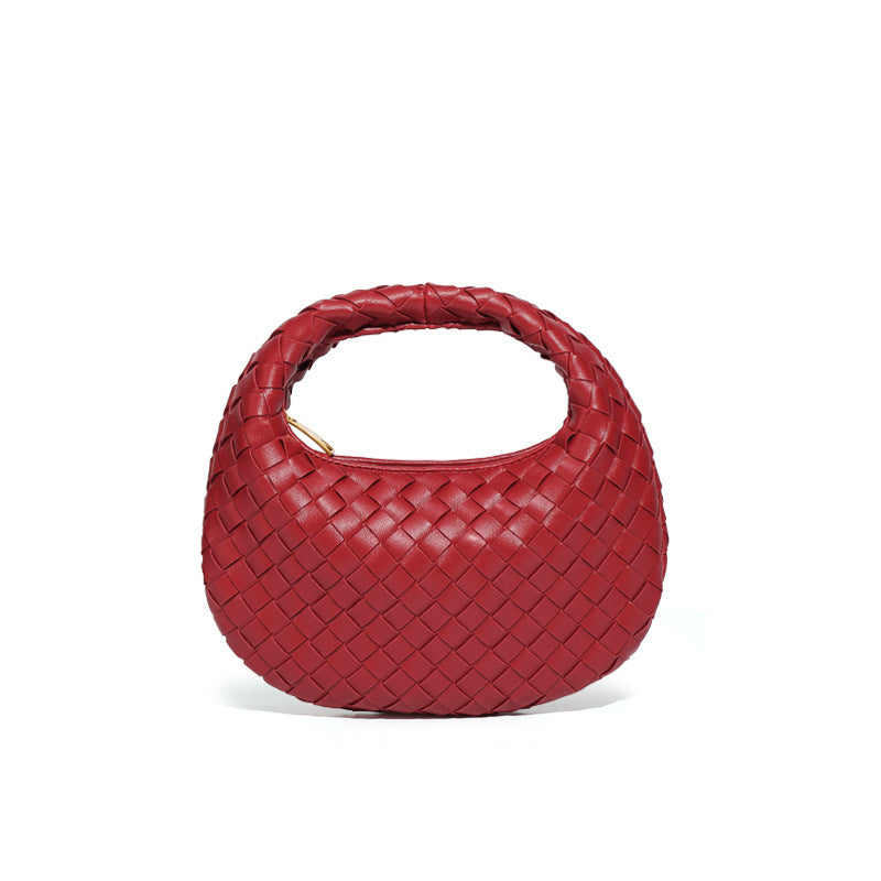 Women's Mini Cute Dumpling Macaron Woven Pouch Crossbody Bags