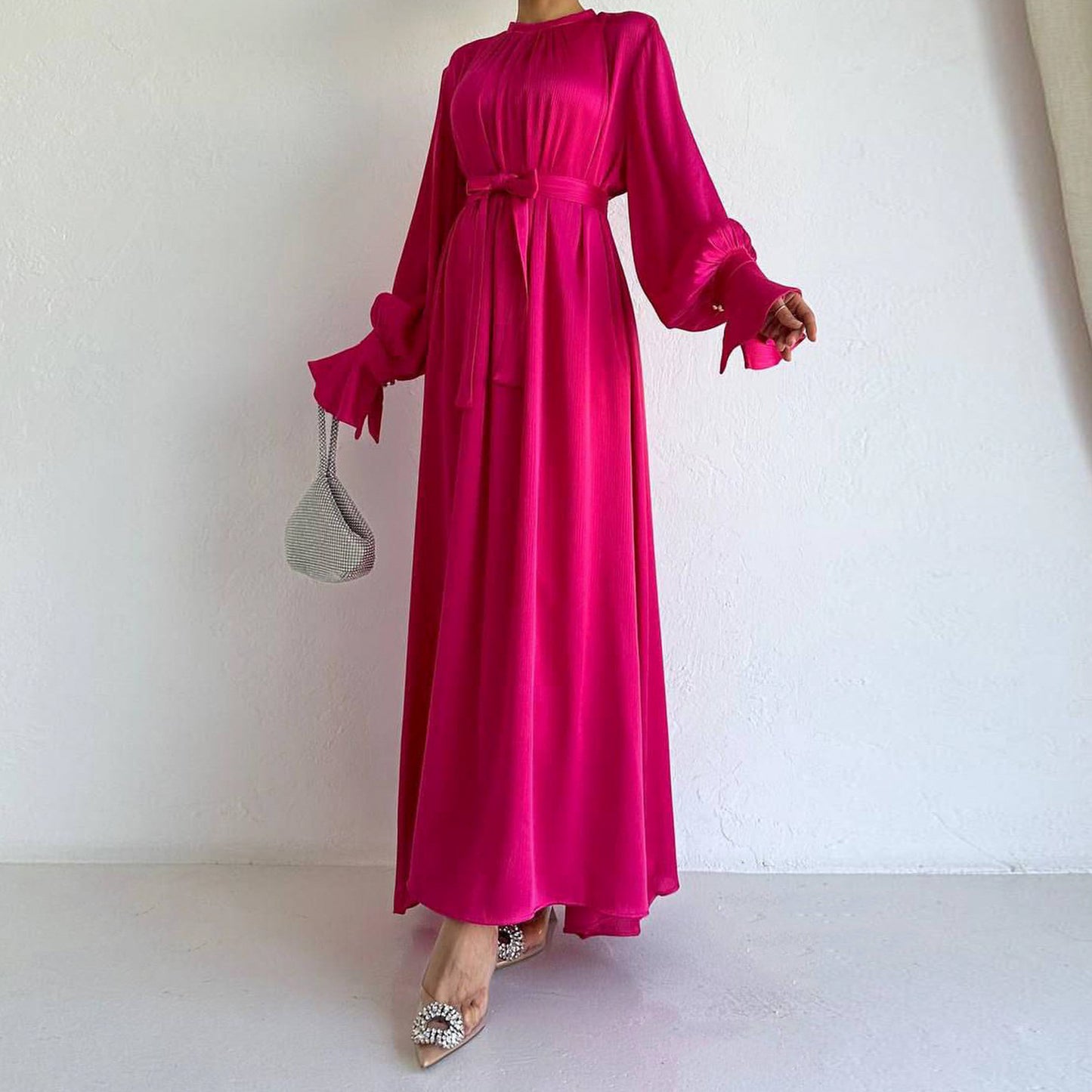 Glamorous Soft Two-way Dress Elegant Satin Dresses