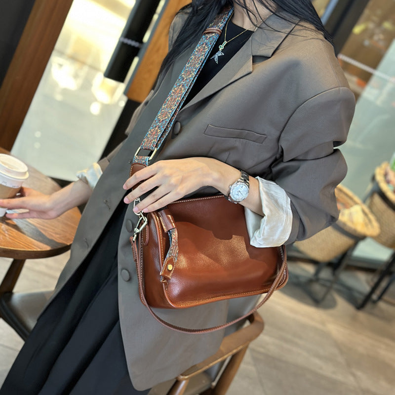Women's Leather Underarm Soft Cowhide Textured Shoulder Bags