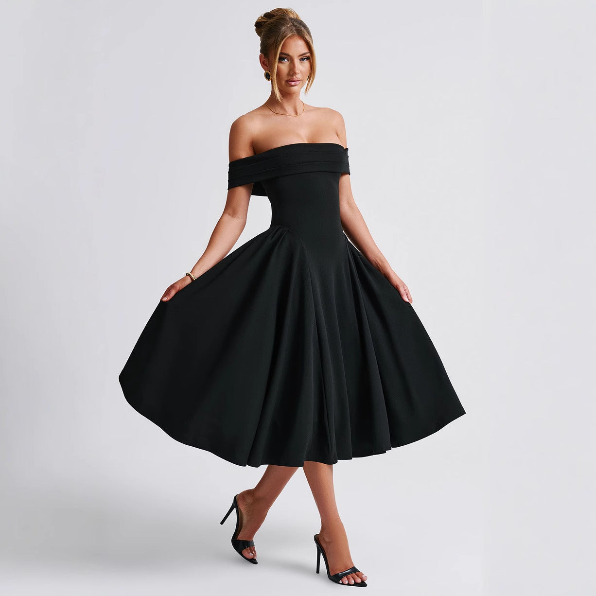 Women's Summer Fashion Sexy Backless Elegant Pure Dresses