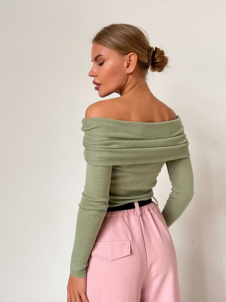 Women's Korean Style French Sexy Knitted Bottoming Tops