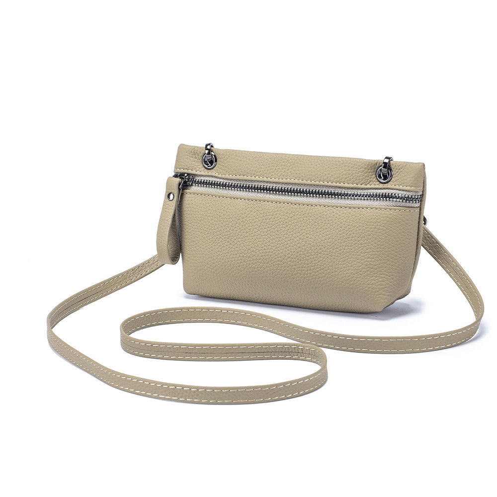 Women's Underarm First Layer Cowhide Leather Trendy Shoulder Bags