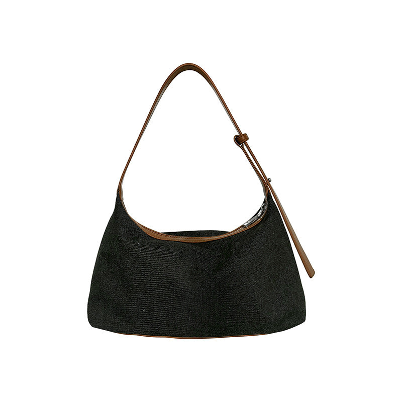 Women's Style Stitching Denim High Sense Niche Shoulder Bags