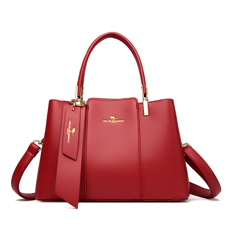 Women's Fashion Stitching Large Capacity Practical Temperament Handbags