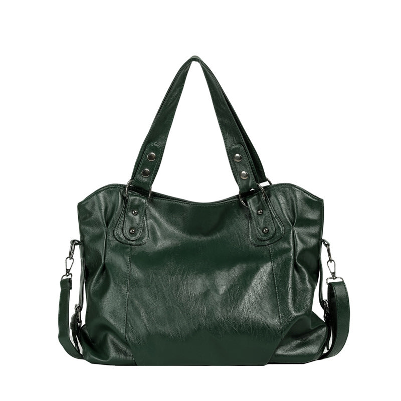 Women's Texture Portable Commuter Underarm Large Capacity Bags