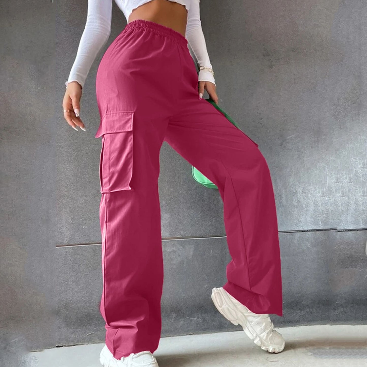 Belt High Waist Wide Leg Straight Suits