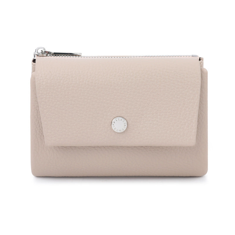 Women's Leather Magnetic Portable Pocket Flip Storage Ladies Wallet