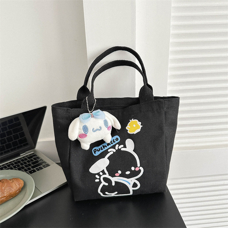 Canvas Cute Style Commuting Hand Lunch Design Women's Handbag