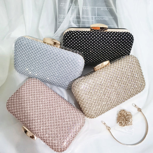 Women's Portable Dinner Leather Banquet Shiny Trendy Bags