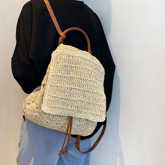 Women's Mori Style Single Straw Fashion Woven Bags