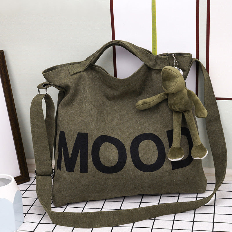 Women's & Men's Canvas Large Capacity Korean Style Tuition Bags
