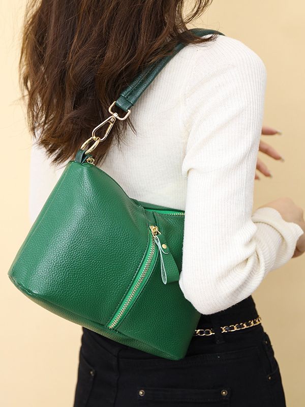 Women's Leather Large Capacity First Layer Cowhide Crossbody Bags