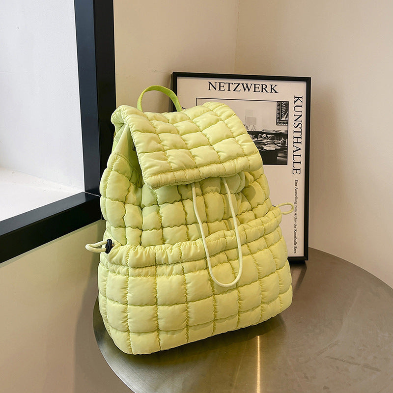 Women's Pleated Cloud Korean Niche Bubble Large Backpacks