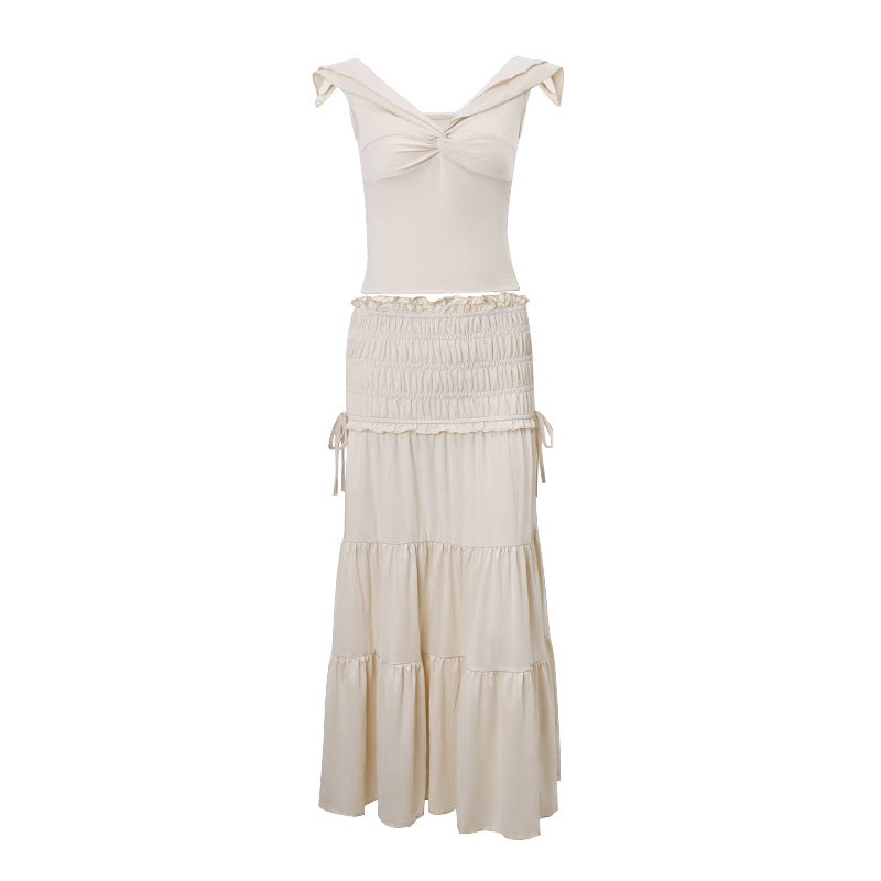 Women's Sexy Navel Low-cut French Style Temperament Suits