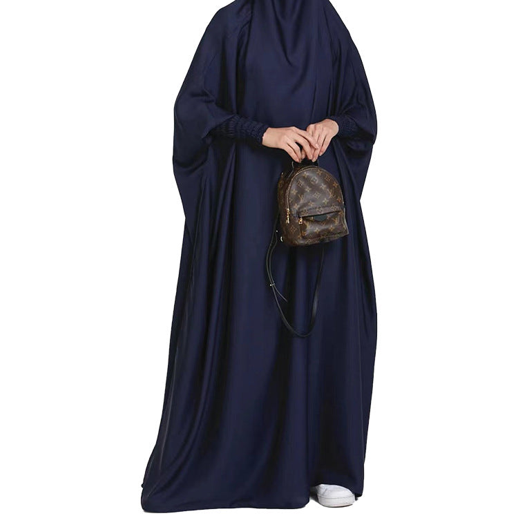 Muslim Elegant Dress Loose Simple Halal Clothing