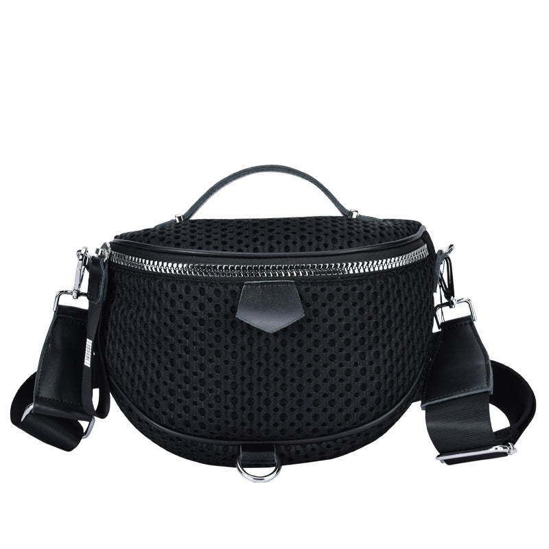 Korean Fashion Nylon Mesh Simple Versatile Crossbody Bags