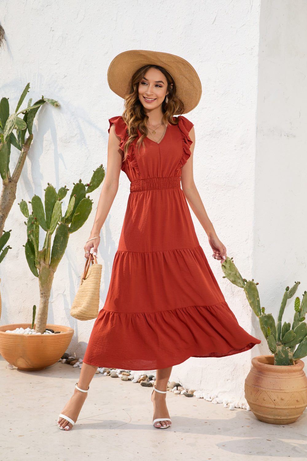 High Waist Cake Dress Long Casual Dresses