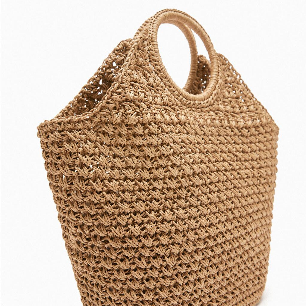 Women's Vacation Style Woven Open Large Capacity Handbags