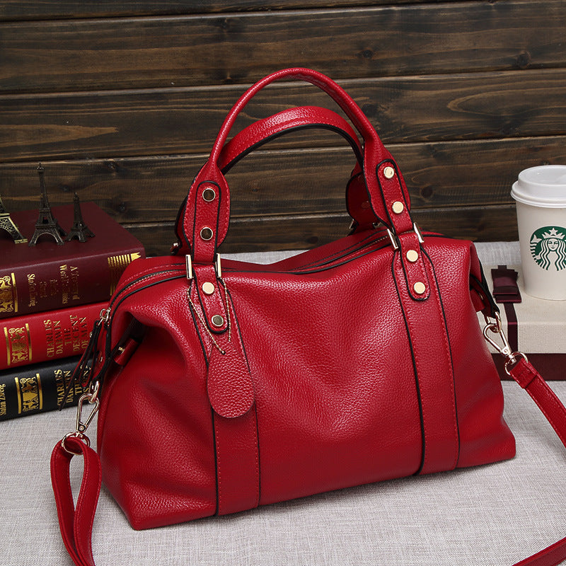 Women's Trendy Fashion Boston Portable Pillow Handbags