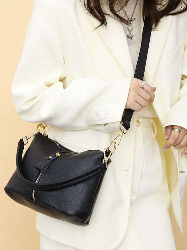 Women's Leather Large Capacity First Layer Cowhide Crossbody Bags