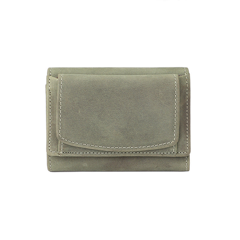 Women's & Men's & Fashion Genuine Leather Mini Short Ladies Wallets