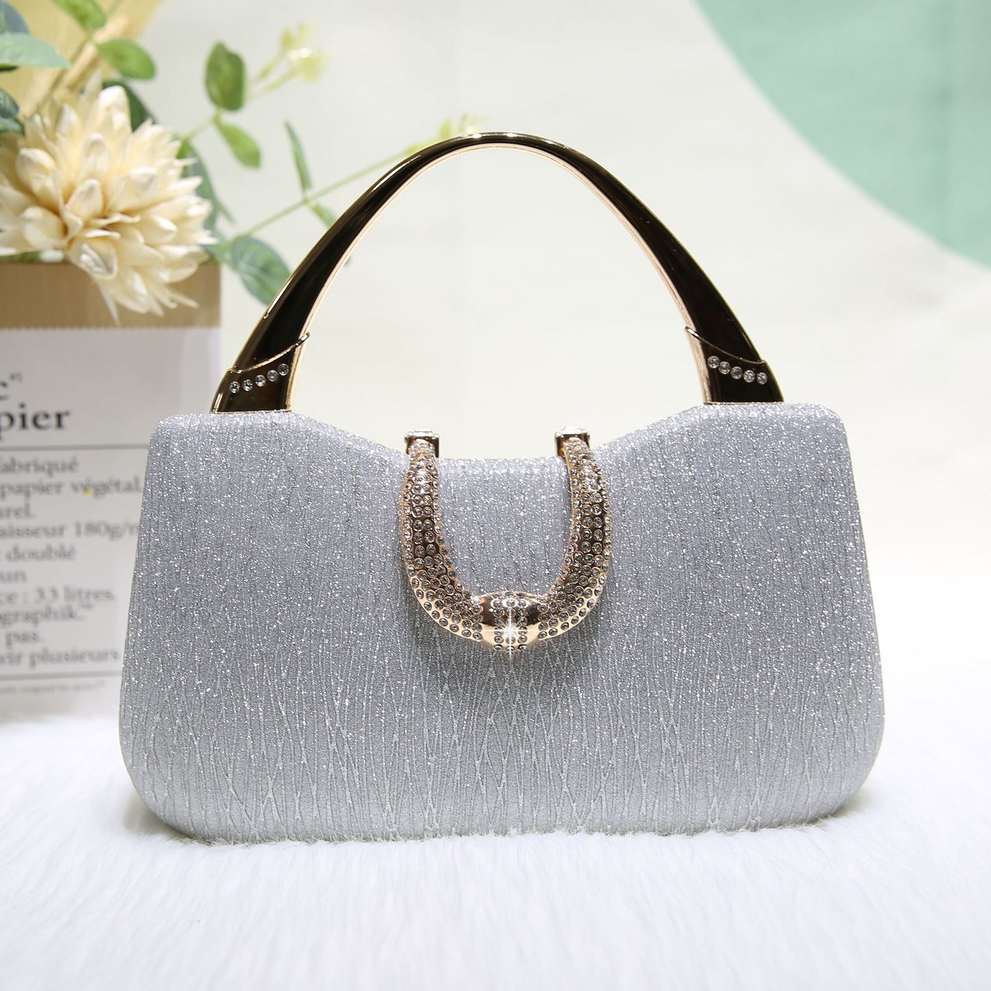 Fashion Thin Glittering Texture Portable Dinner Banquet Bags
