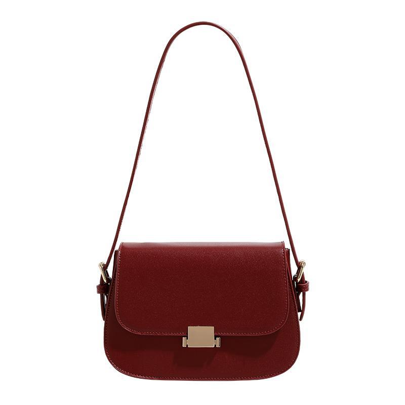 Women's Red Wedding Fashion Underarm High Sense Shoulder Bags