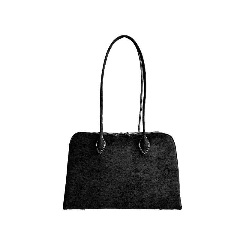 Women's Style Large Suede Frosted Vintage Boston Tote Bags