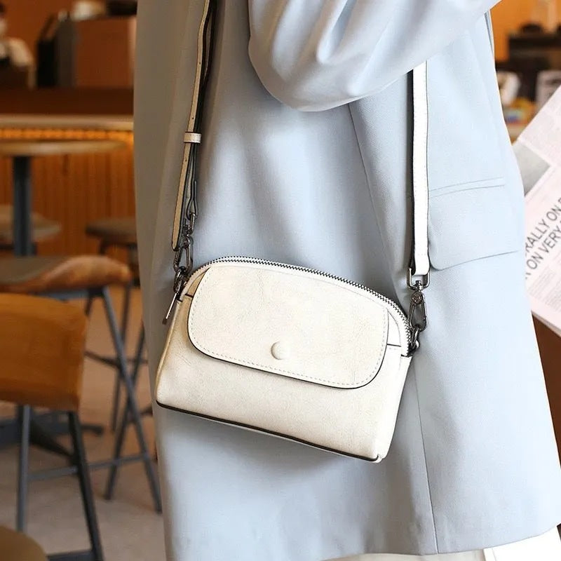 Women's Leather Korean Style Niche Western Mobile Crossbody Bags