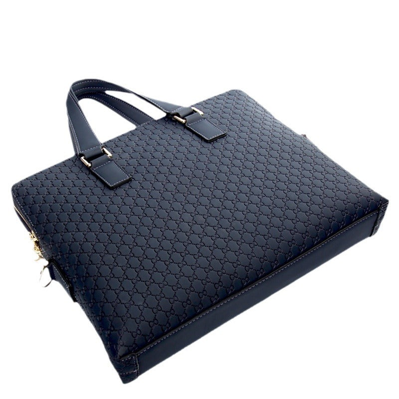 Men's Innovative Comfortable Document Pattern Leather Men's Handbags