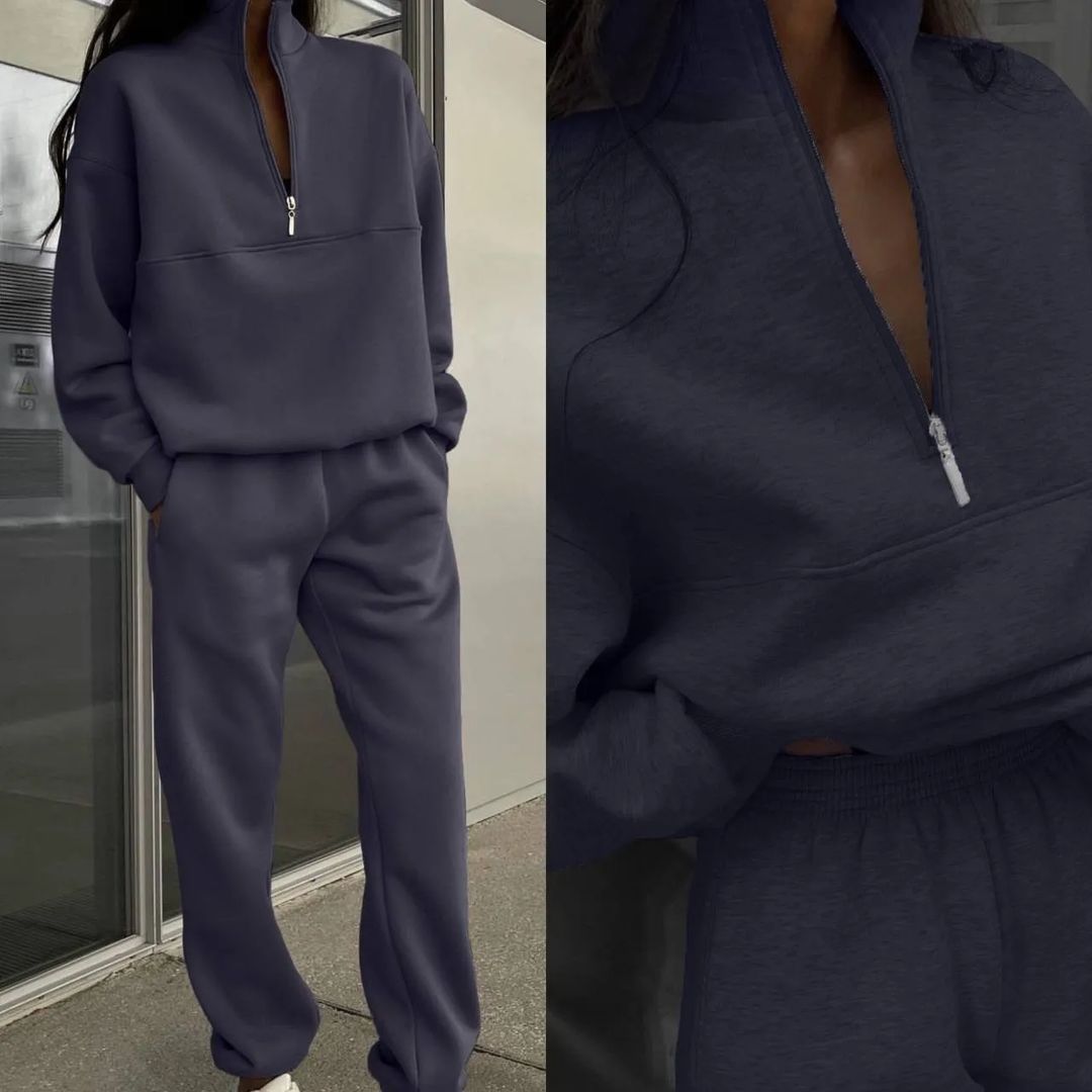 Women's Versatile Casual Fashion Long-sleeved Trousers Two-piece Sweaters